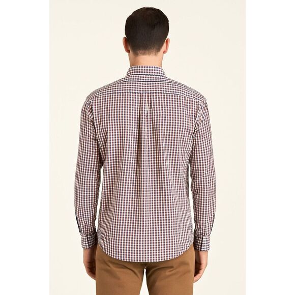 Peter Millar | Men’s Gingham Check Button Down Dress Shirt Size M | EUC - Picture 2 of 13